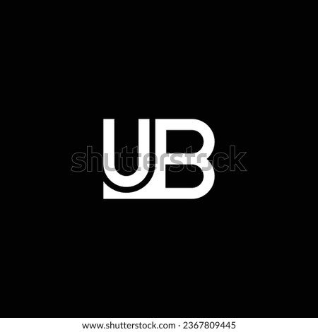 UB or BU abstract outstanding professional business awesome artistic branding company different colors illustration logo