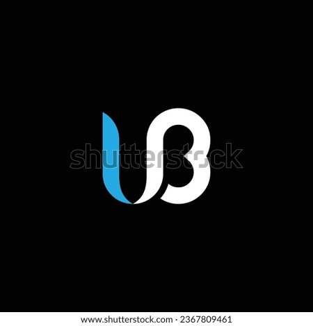 UB or BU abstract outstanding professional business awesome artistic branding company different colors illustration logo