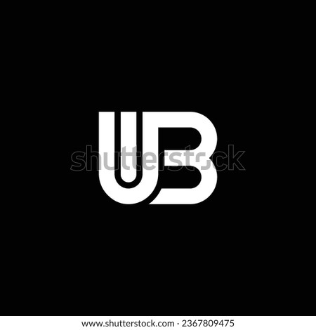 UB or BU abstract outstanding professional business awesome artistic branding company different colors illustration logo