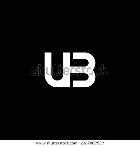 UB or BU abstract outstanding professional business awesome artistic branding company different colors illustration logo