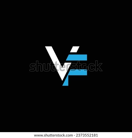 VF or FV ‍letter design. Abstract outstanding professional business awesome artistic branding company different colors illustration logo.