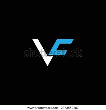 VF or FV ‍letter design. Abstract outstanding professional business awesome artistic branding company different colors illustration logo.