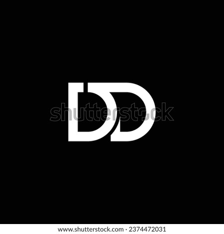 D or DD letter abstract outstanding professional business awesome artistic branding company different colors illustration logo.