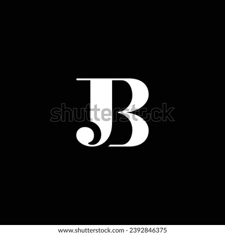 JB or BJ abstract letter design. Outstanding professional business awesome artistic branding company different colors illustration logo.