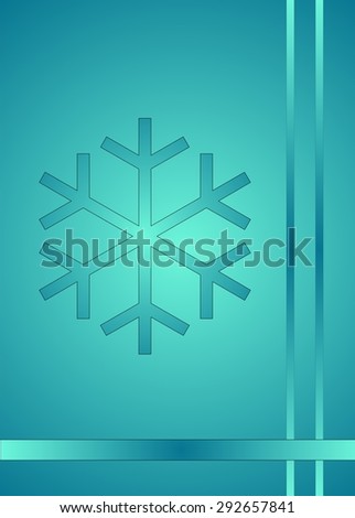 Illustrated background with snowflakes