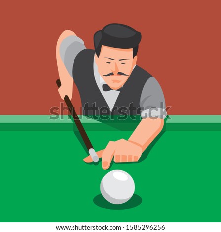 Similar – Image, Stock Photo Play billiards Pool (game)