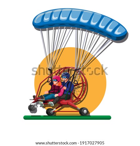 Similar – Image, Stock Photo Fan out the paragliders