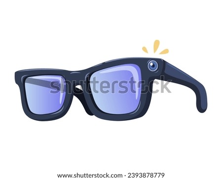 Smart Glasses Camera Gadget Technology Cartoon illustration Vector