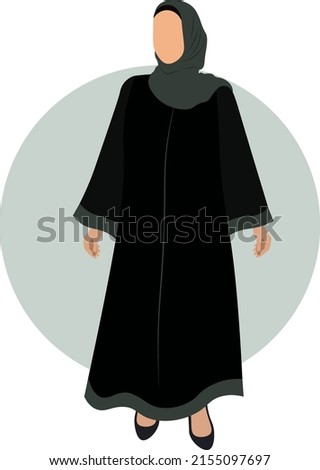 emirati arabic young muslim woman in the black beautiful abaya and hijab from united arab emirates faceless best islamic model from UAE or Saudi Arabia