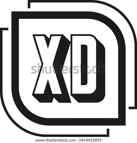 XD letter logo design on white background. XD logo. XD creative initials letter Monogram logo icon concept. XD letter design