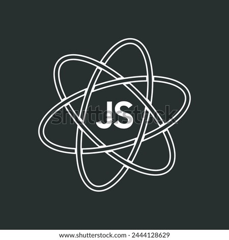 JS letter logo design on white background. JS logo. JS creative initials letter Monogram logo icon concept. JS letter design