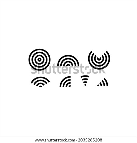 illustration wireless logo connection vector internet signal network mobile application antenna digital area maps radar icon black business design technology graphic sign corp circle line WiFi target 