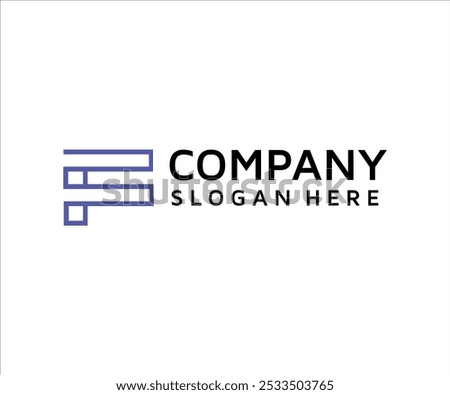 A modern logo design featuring stylized lines and text for branding purposes.