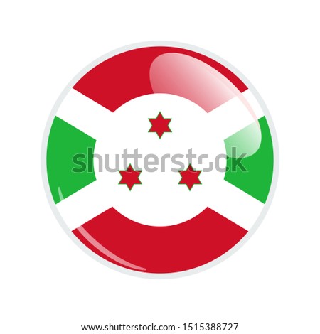 
Flag Illustration Within A Circle Of The Country Of burundi. burundi Flag Circle Button. burundi glossy round button. Vector Illustration EPS 10.