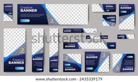 Modern Blue banners template design. cover header background for website design, Social Media Cover ads banner, flyer, invitation card