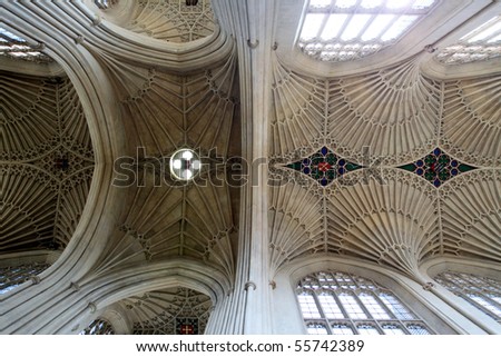 Fan vaulting, Bath Abbey, England