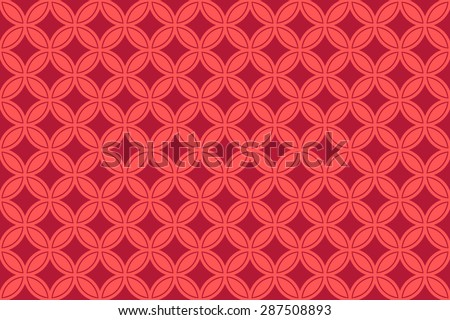 Seamless Oriental Pattern of Overlapped Circle, with The Overlapped Parts Filled. It is The Traditional Japanese Pattern Called 