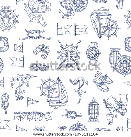 Yacht image pattern,
I drew an illustration in yacht noy Madge,
It repeats itself seamlessly.
