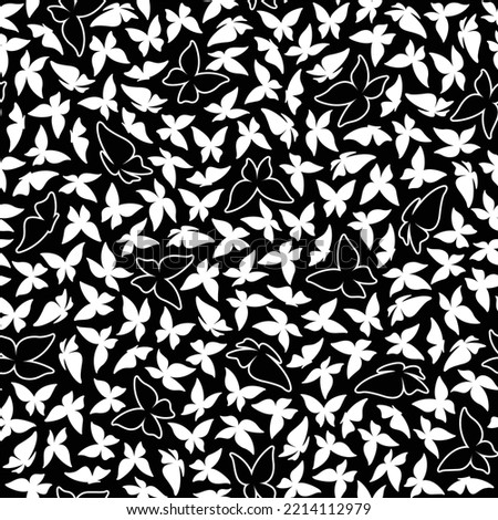 Simple and beautiful butterfly seamless pattern,