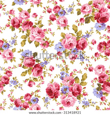 Rose flower pattern