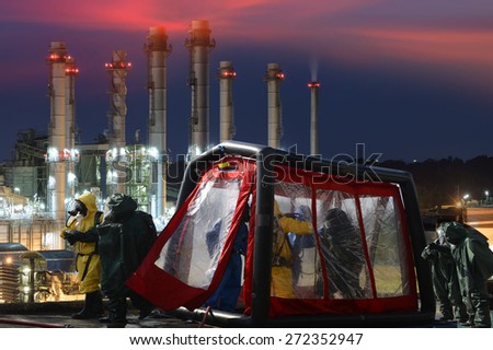 Decontamination station for emergency response Oil,refinery plant.