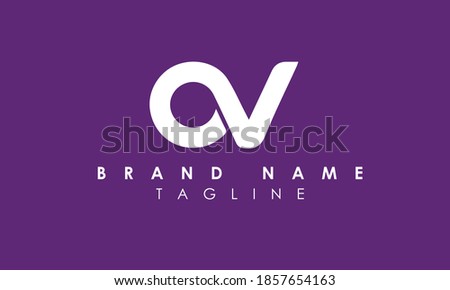 Alphabet letters Initials Monogram logo OV, VO, O and V
