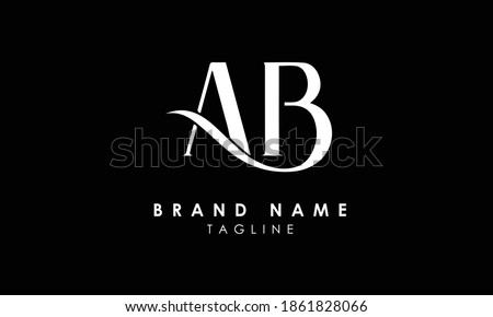 Alphabet letters Initials Monogram logo AB, BA, A and B
