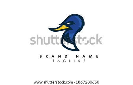 Aggressive and angry duck face logo