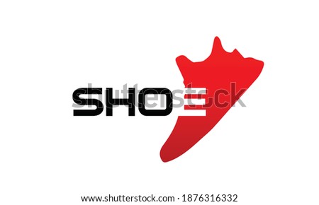 Creative Shoe Logo, Red Sneaker Logo