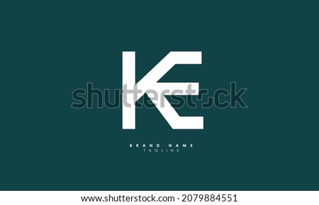 Alphabet letters Initials Monogram logo KE, EK, K and E Stok fotoğraf © 