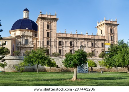 VALENCIA, SPAIN - June 25, 2015: Museum of fine arts  is considered to be the most important art museum in the community of Valencia.