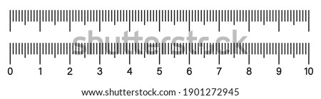 Ruler scale vector illustration  isolated on white background. Measure line symbol, sign. Simple vector illustration.