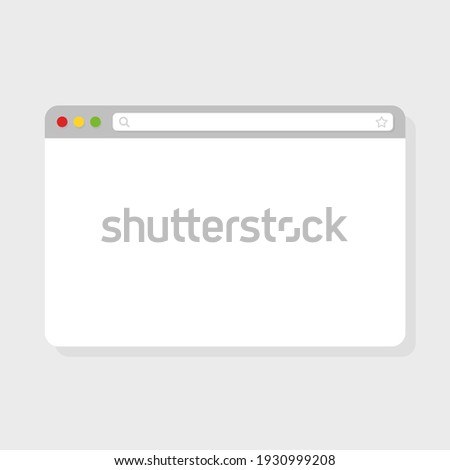 Browser mockup screen in internet. Interface browser window. Web browser template. Flat style vector illustration.
