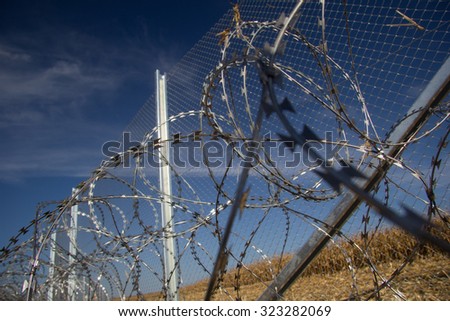 Hungary installed the defense line on the croatian border due to the refugees crisis on october 2, 2015 in Botovo, Croatia.
