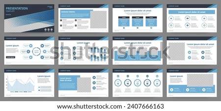 Modern presentation slide templates. Infographic elements template set for web, print, annual report brochure, business flyer leaflet marketing and advertising template. Vector Illustration.