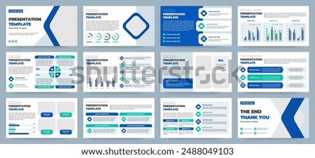 Modern presentation slide templates. Infographic elements template set for web, print, annual report brochure, business flyer leaflet marketing and advertising template. Vector Illustration.