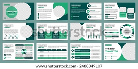 Modern presentation slide templates. Infographic elements template set for web, print, annual report brochure, business flyer leaflet marketing and advertising template. Vector Illustration.