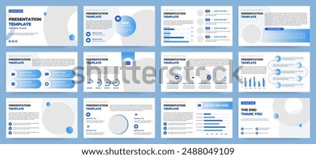 Modern presentation slide templates. Infographic elements template set for web, print, annual report brochure, business flyer leaflet marketing and advertising template. Vector Illustration.