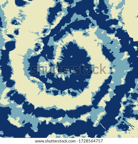 Tie Dye Vector. Bohemian Circle. Denim Ink Fashion. Hypnotic Dip Dyed Pattern. Blue Ink Watercolor Abstract. Batik Brush. Cobalt Psychedelic Twist. Classic Blue Modern Shirt. Tie Dye Texture.