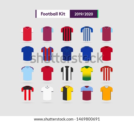 football team kit 2019/2020 vector illustration