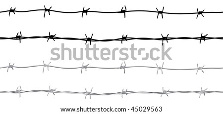 Seamless Barbed Wire Border Stock Vector 45029563 : Shutterstock