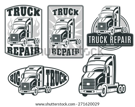 Set Of Vector Logos. Truck Repair. - 271620029 : Shutterstock