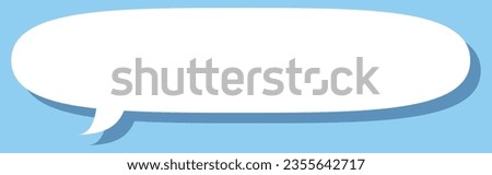 Vector illustration of Speech bubbles 14 [white silhouette and shadow]