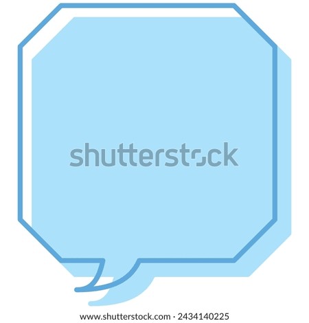 Vector illustration of Speech bubbles 3 [line and fill  (blue)]