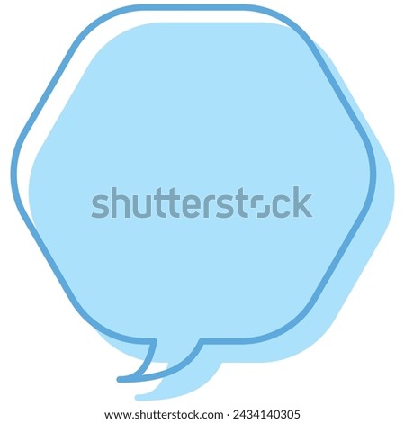 Vector illustration of Speech bubbles 5 [line and fill  (blue)]