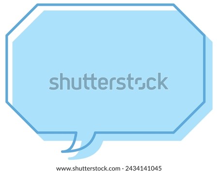 Vector illustration of Speech bubbles 19 [line and fill  (blue)]
