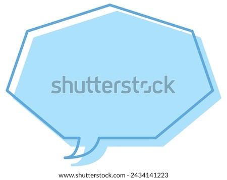 Vector illustration of Speech bubbles 24 [line and fill  (blue)]