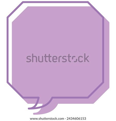 Vector illustration of Speech bubbles 3 [line and fill (purple)]