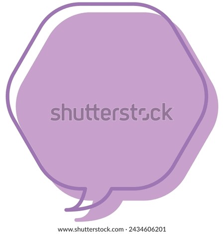 Vector illustration of Speech bubbles 5 [line and fill (purple)]