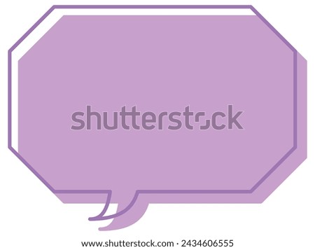 Vector illustration of Speech bubbles 19 [line and fill (purple)]